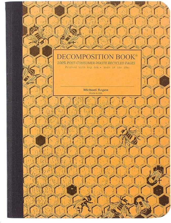 Item #153136 Decomposition Honeycomb College Ruled Composition Notebook - 9.75 x 7.5 Journal with 160 Lined Pages - Notebooks for School Supplies, Home & Office - 100% Recycled Paper - Made in USA